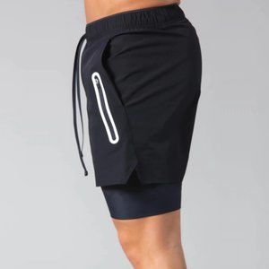 COPY - Lyft Black Men’s 2 in 1 Jogger Fitness Sho…